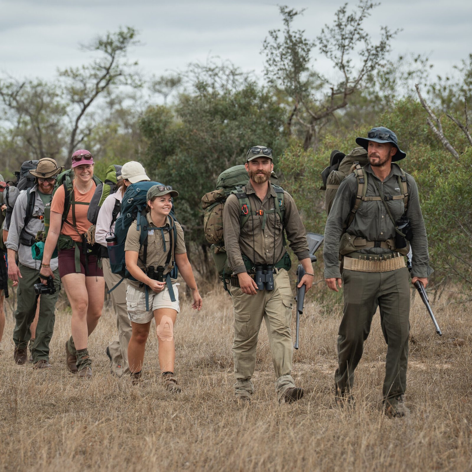 Groep op pad tijdens een primitieve trail